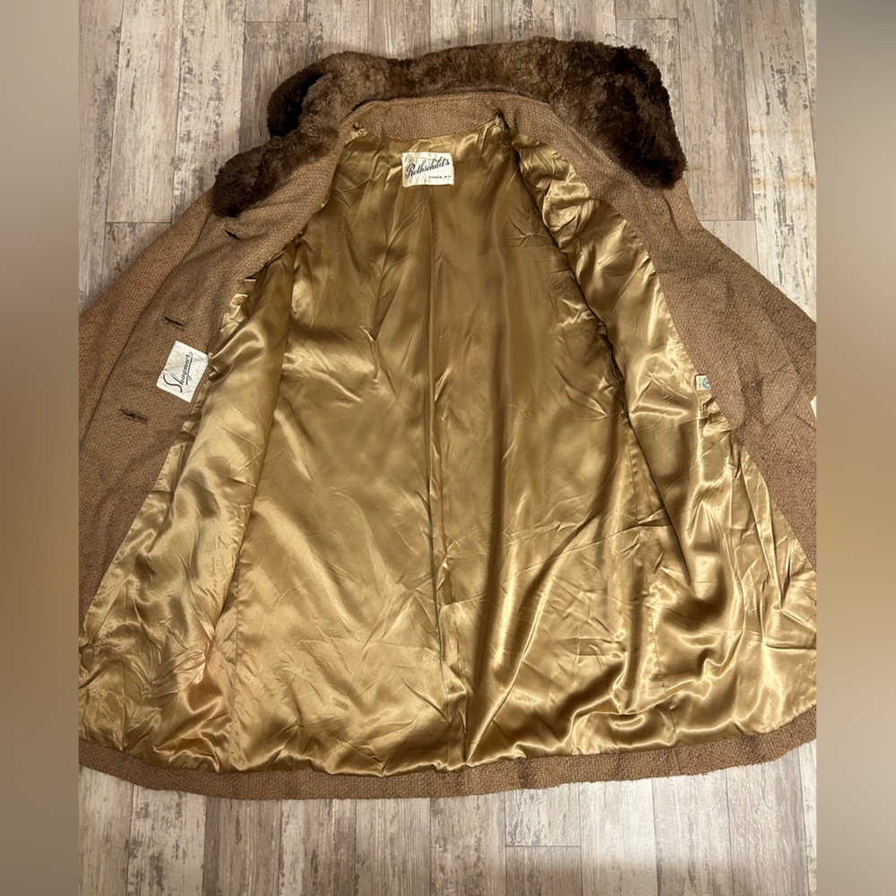 Vintage Shagmoor Coat With Faux Fur Collar - Picture 9 of 13